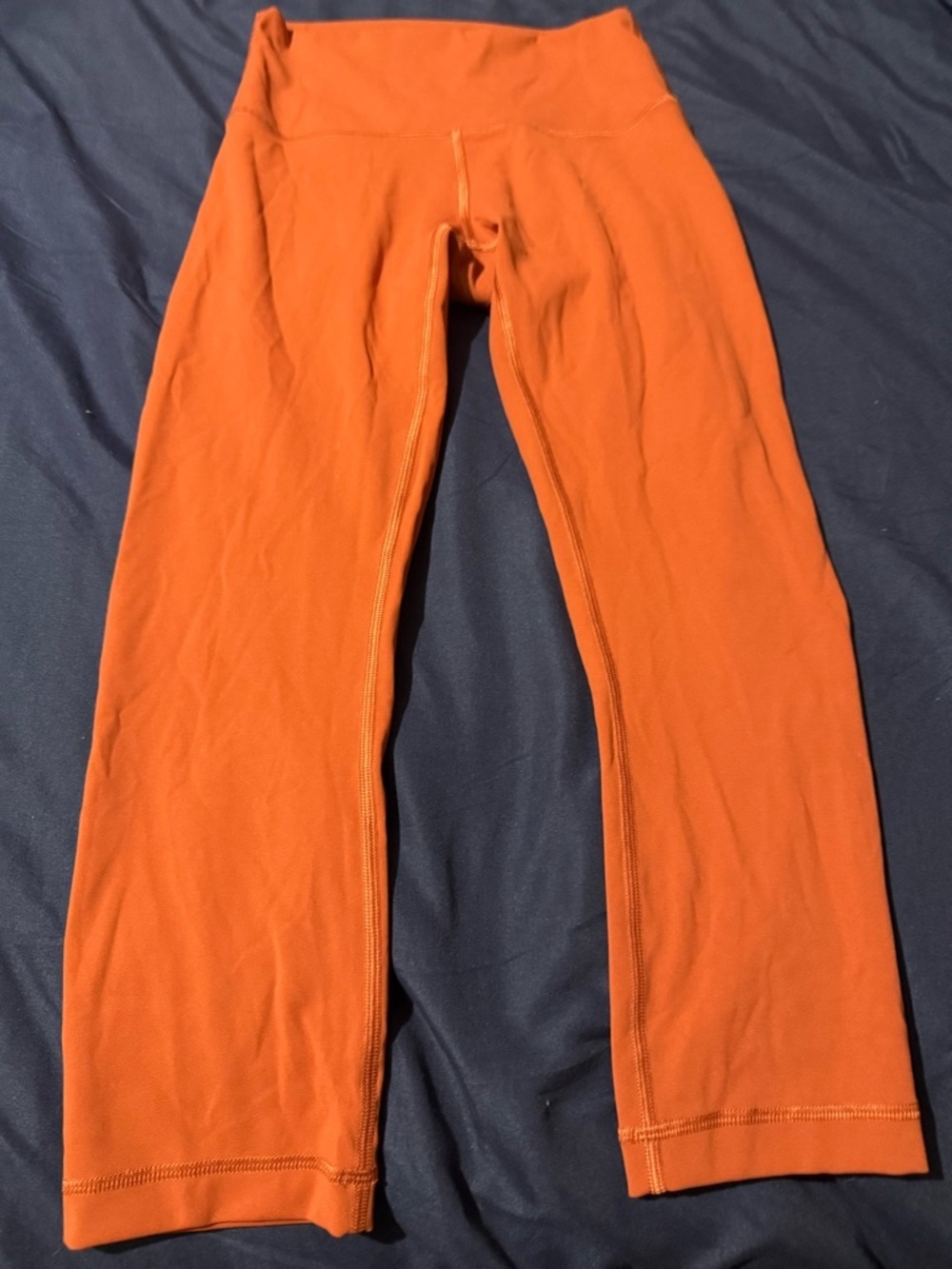 Lululemon High-Waisted Orange Yoga Pants